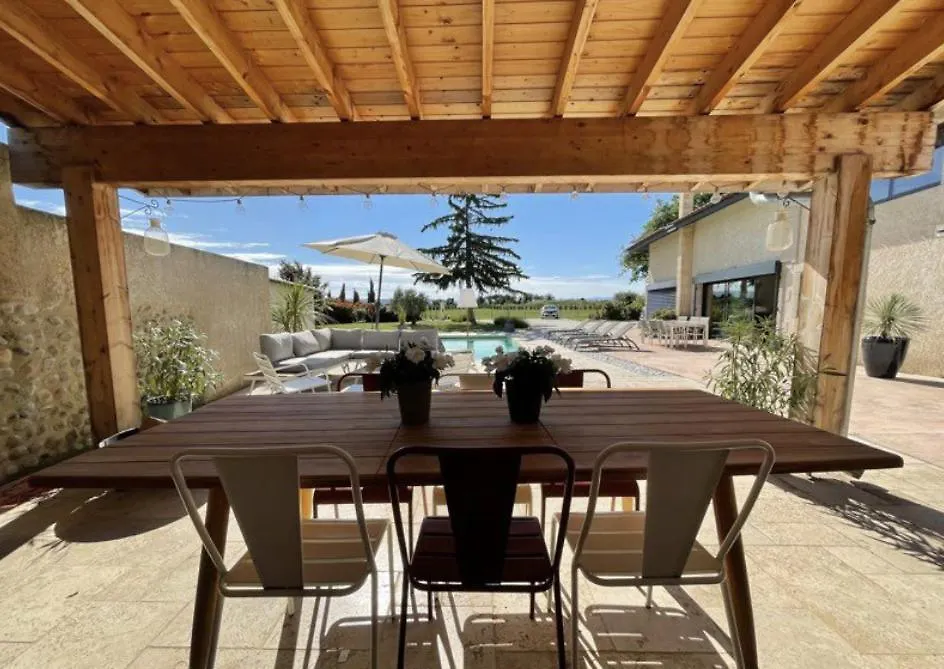 Grande Ferme Renovee Avec Piscine - Villa Jolirose Alixan 0*,